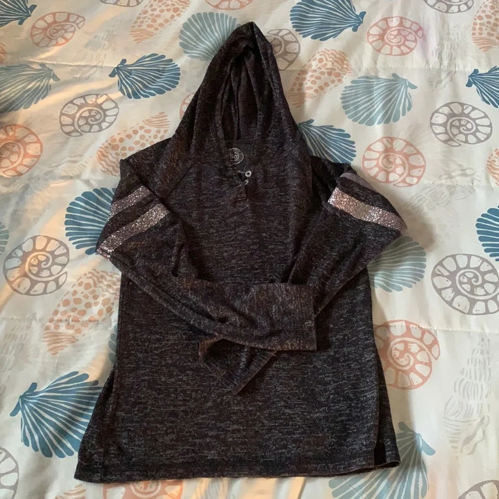 SO Girls Hooded Shirt Size 7/8